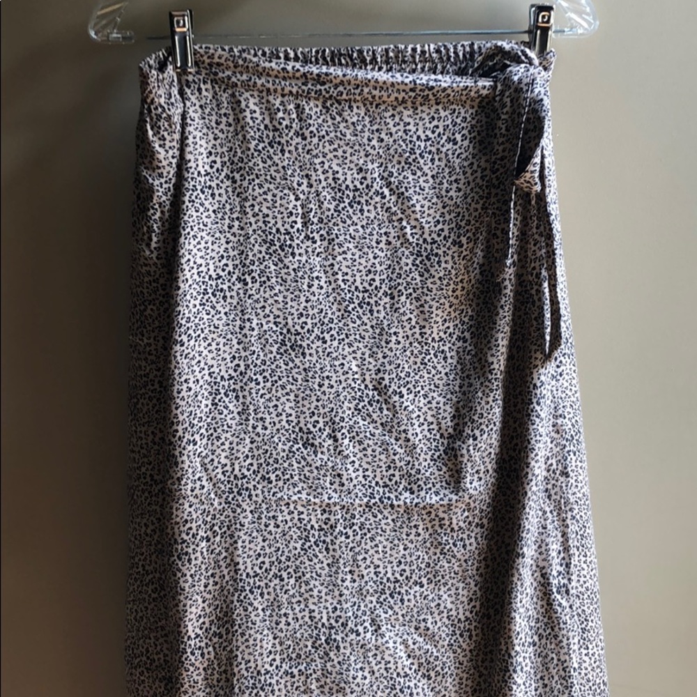 Small print (cheetah) wrap around skirt.